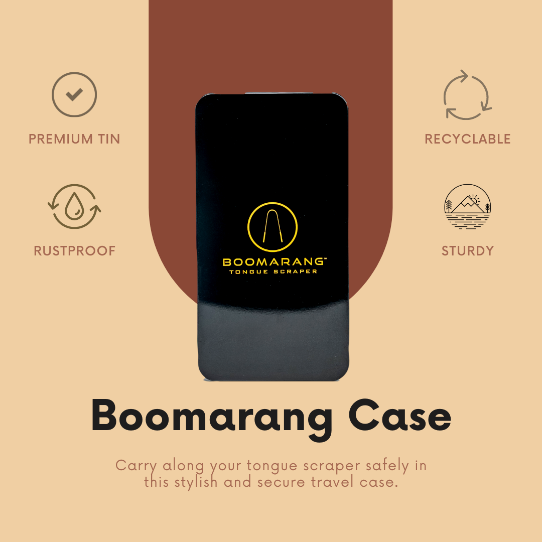 Boomarang Travel Case for Tongue Scraper
